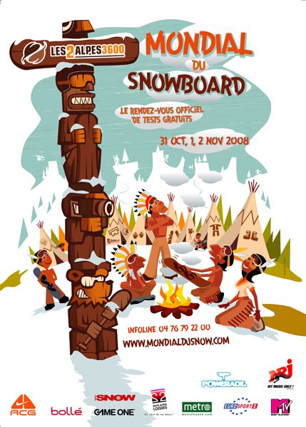 Mondial du snowboard. Les 2 Alpes 2008.