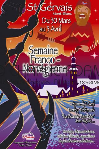 Affiche St Gervais semaine France Norvège