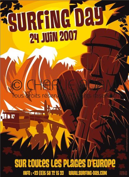 Affiche Surfing Day 2007 Eurosima